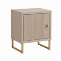 Nachttisch mit Tür Beige MDF rechteckig 40 x 40 x 60 cm